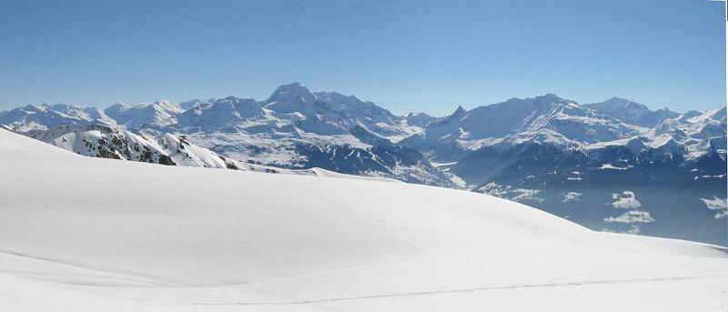 108-0884 Pano.jpg - Vue sur Les Arcs - La Plagne